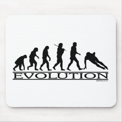 Evolution - Speed Skating Mouse Mat by Mall4MyLife