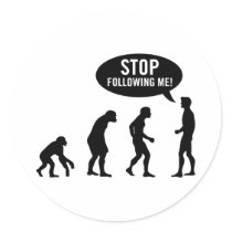 evolution round sticker
