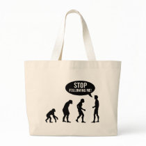 evolution - stop following me! canvas bags