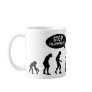 evolution - stop following me! mugs