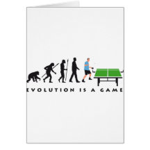 evolution table tennis grußkarte