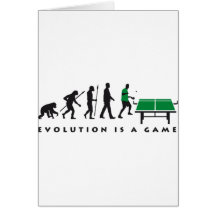 evolution table tennis grußkarte