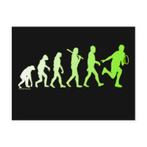 Evolution Tennis Humourous Tennis Tshirt Post Card