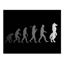 Évolution velue cartes postales