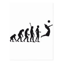 evolution volleyball postkarten