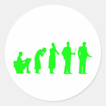 evolution yellow round sticker