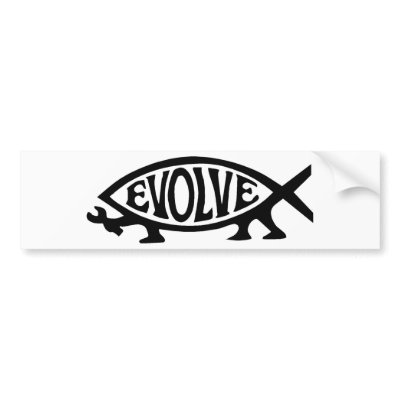 Evolve Fish Bumper Stickers by briman232