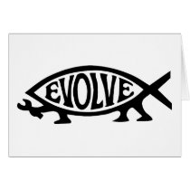 Evolve Fish Greeting Card