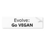 Evolve: Go Vegan bumper stickers