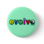 EVOLVE with Six Symbols of Peace and Progress Pinback Buttons