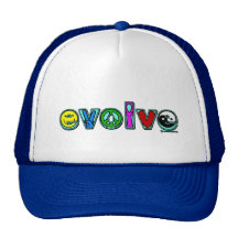 EVOLVE with Six Symbols of Peace and Progress Mesh Hat