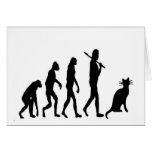 Evoultion Cat "We Believe"-Funny Cat Lovers Greeting Cards