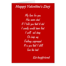 Ex-boyfriend valentine's day cards