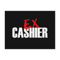 EX CASHIER DARK POST CARD