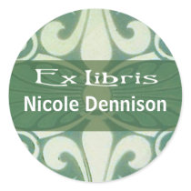 Ex Libris Bookplate Sticker (Tilo green)