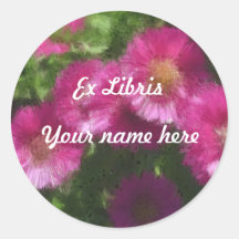 Ex Libris Fall - Herbst (Pink Aster) Stickers