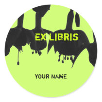Ex Libris - Flowers (Bells) Runde Sticker