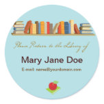 Ex Libris Personalized Library Labels Round Sticker