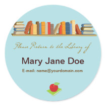Ex Libris Personalized Library Labels Round Sticker