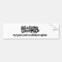 Exalted Corruption Bumper Sticker (White)