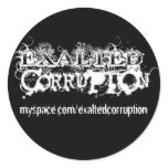 Exalted Corruption Plain Sticker (Small Black)