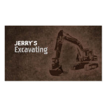 Excavating Business Cards