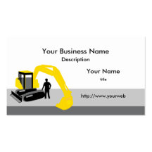 Excavator Construction Business Card