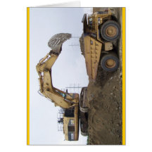 Excavator/Dump Truck Card