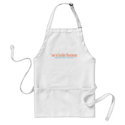 Excellant Housekeeper Funny Humourous Apron by DesignsbySylvia