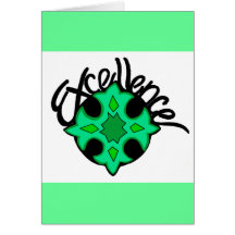 Excellence saying note card