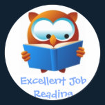 Excellent Reading Award Sticker