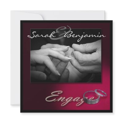 Exchanging Rings with Wedding Bands Announcements by StudioLUMIERE