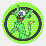Excited Cartoon Cat Stickers
