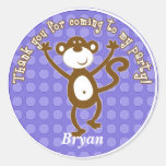 Excited Moneky Boy Stickers