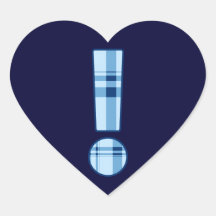 Exclamation Point herat sticker