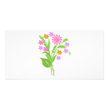 Exclusive Bouquet of Flowers! Photo Card Template