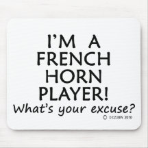 Excuse de joueur de cor de harmonie tapis de souris