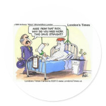 Excuse To Miss Work Funny Tees Cards & Gifts Round Stickers
