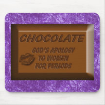 Excuses d'accro du chocolat de Mousepad de chocola Tapis De Souris