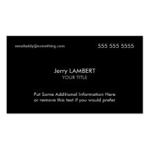Executive Black Business Card