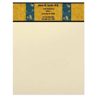 "Executive Blue and Gold" Letterhead Template by cowboyannie