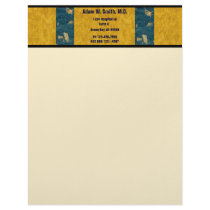 "Executive Blue and Gold" Letterhead Template