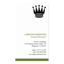 Executive green stripe custom logo professional business cards