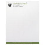 Executive green stripe custom logo professional letterhead