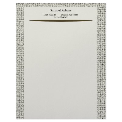 "Executive Nubby - Customizable" Personalized Letterhead by cowboyannie