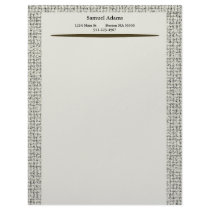 "Executive Nubby - Customizable" Personalized Letterhead