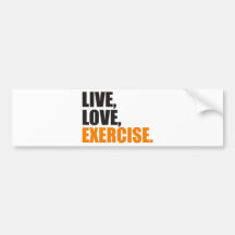 exercise auto sticker