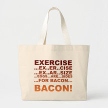 Exercise bacon canvas bags