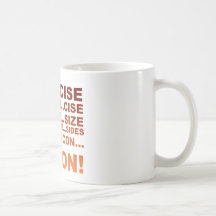 Exercise bacon coffee mug