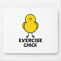 Exercise Chick Mouse Pads